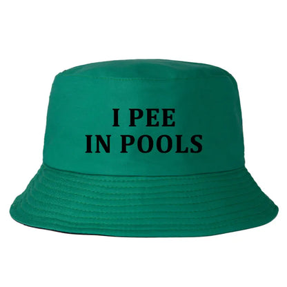 I Pee in Pools Bucket Hat Funny Cotton Summer Fisherman Cap For Men Women