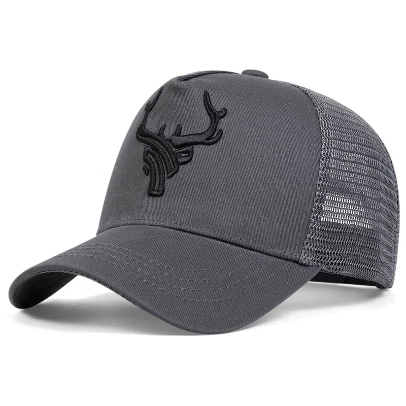 Unisex Animal Antlers Embroidery Baseball Net Caps Spring And Summer