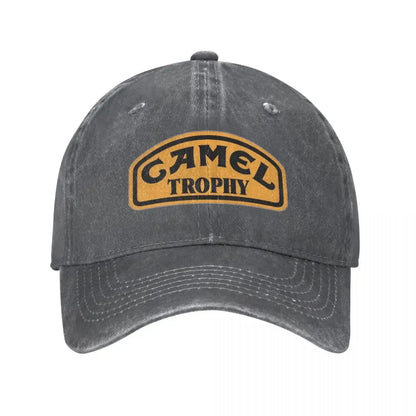 Camel Trophy Classic Logo Baseball Cap Vintage Distressed Denim