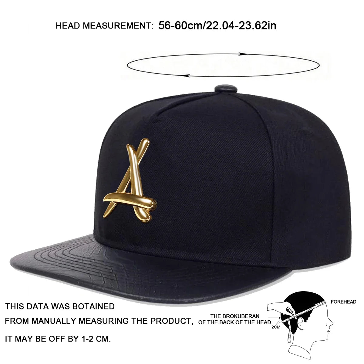 Unisex Personality A Letter Label Hip-hop Hats Baseball Caps Sunscreen Hat Snapback Caps