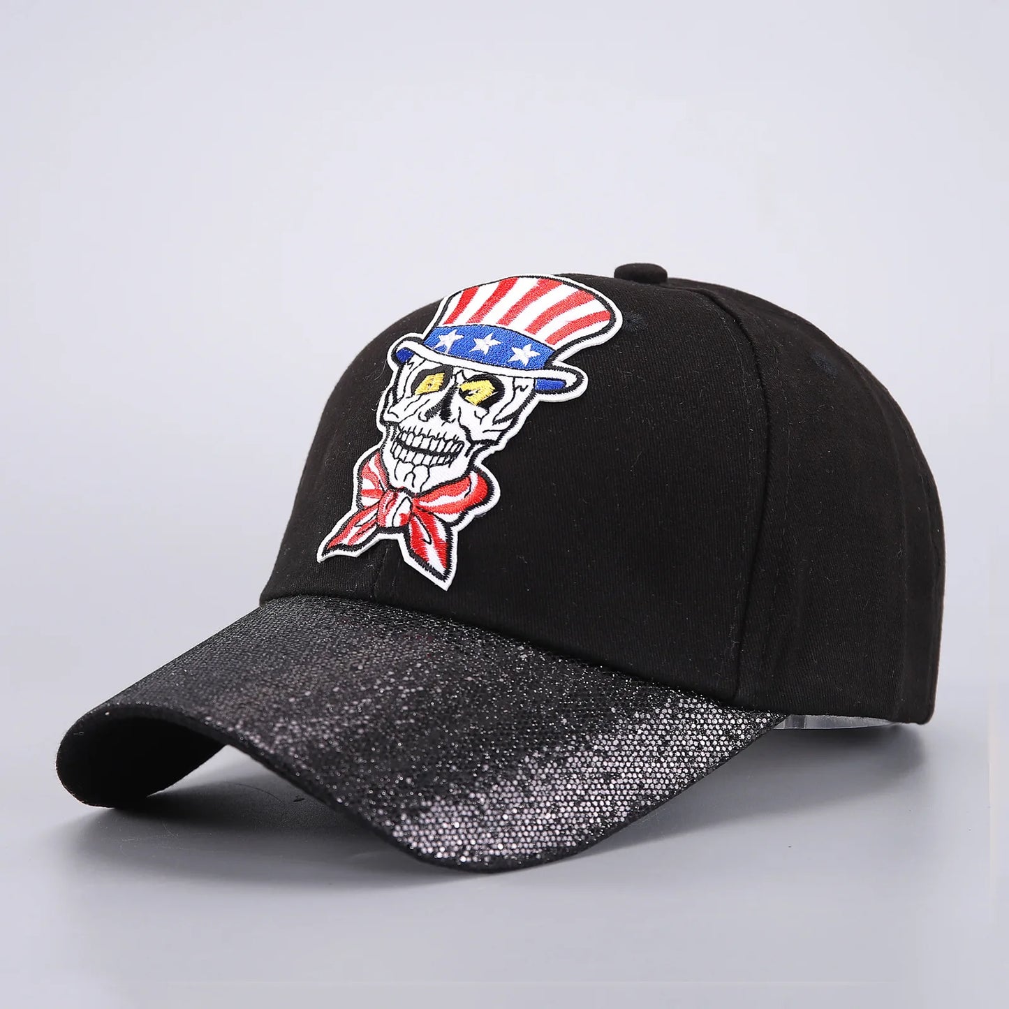 Skull Baseball Cap Halloween Party Funny Scary Expression Design