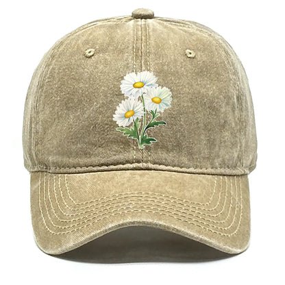Flower Print Snapback Baseball Cap Flower Hat