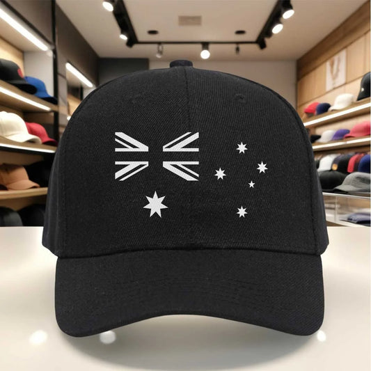 Australian Flag Baseball Cap With Hook & Loop Closure