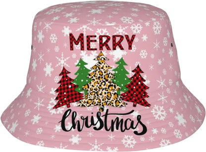 Christmas Bucket Hats Fashion Summer Sun Cap Packable