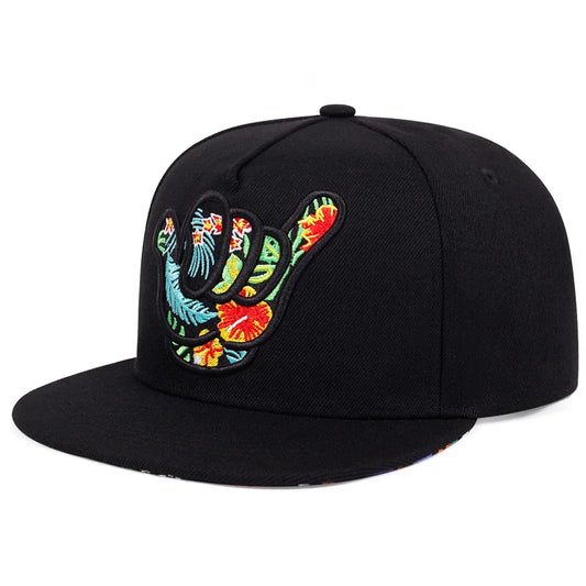 Personality Finger Embroidery Trucker Caps Cotton Snapback Caps Outdoor