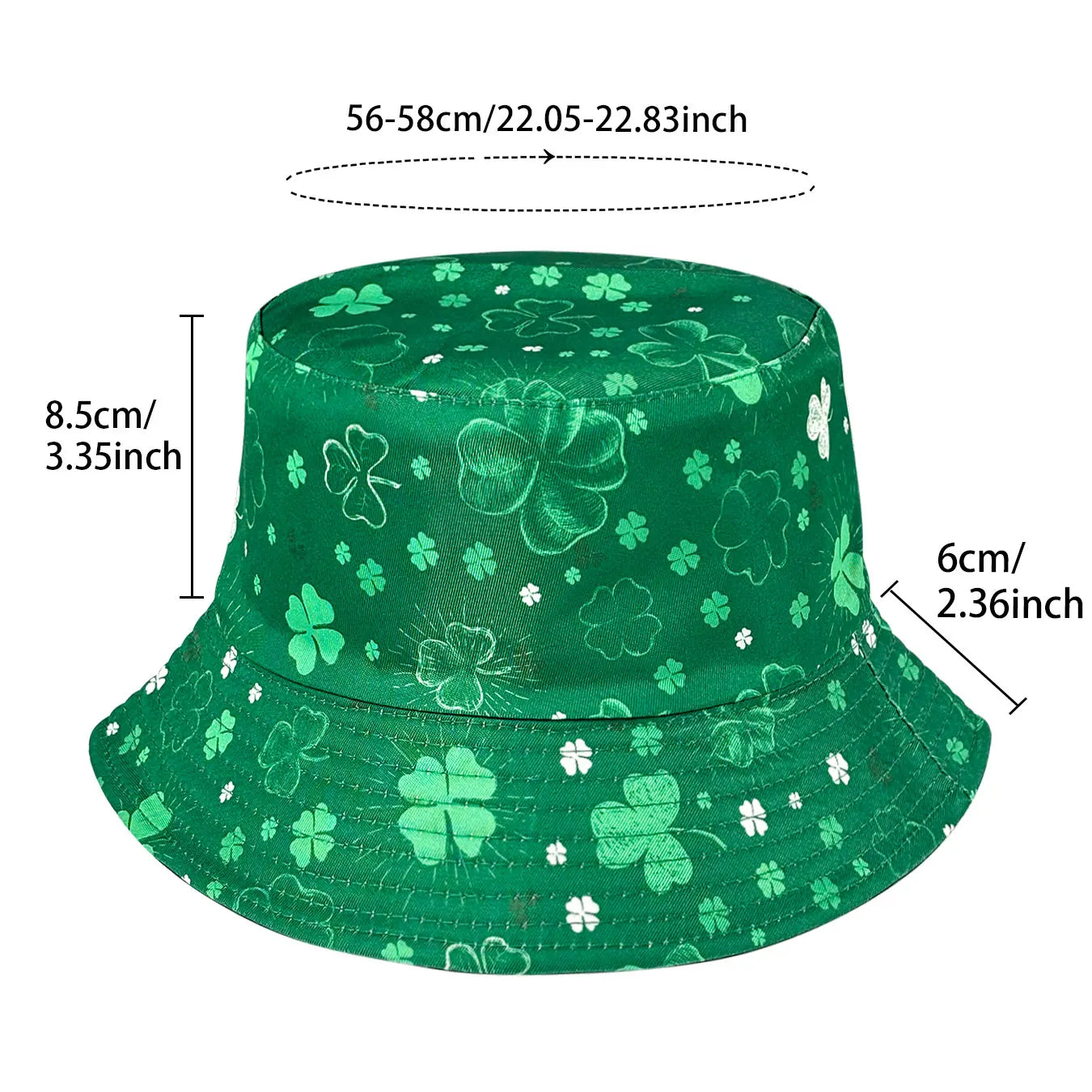 Lucky Four-Leaf Clover Couple's Bucket Hat