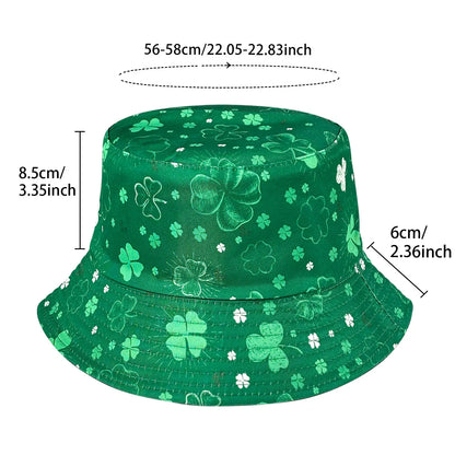 Lucky Four-Leaf Clover Couple's Bucket Hat