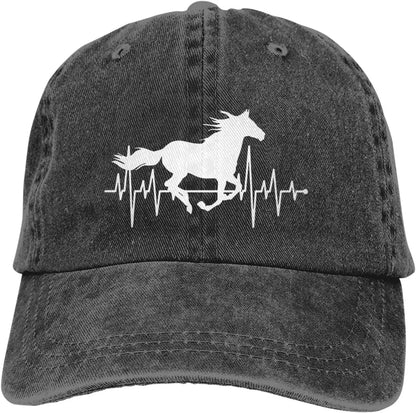 Women’s Horse Heartbeat Hat Baseball Cap For Dad And Mom