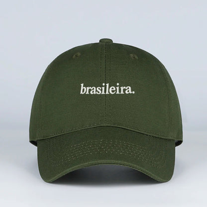 "brasileira" Embroidered Multi-color Baseball Cap