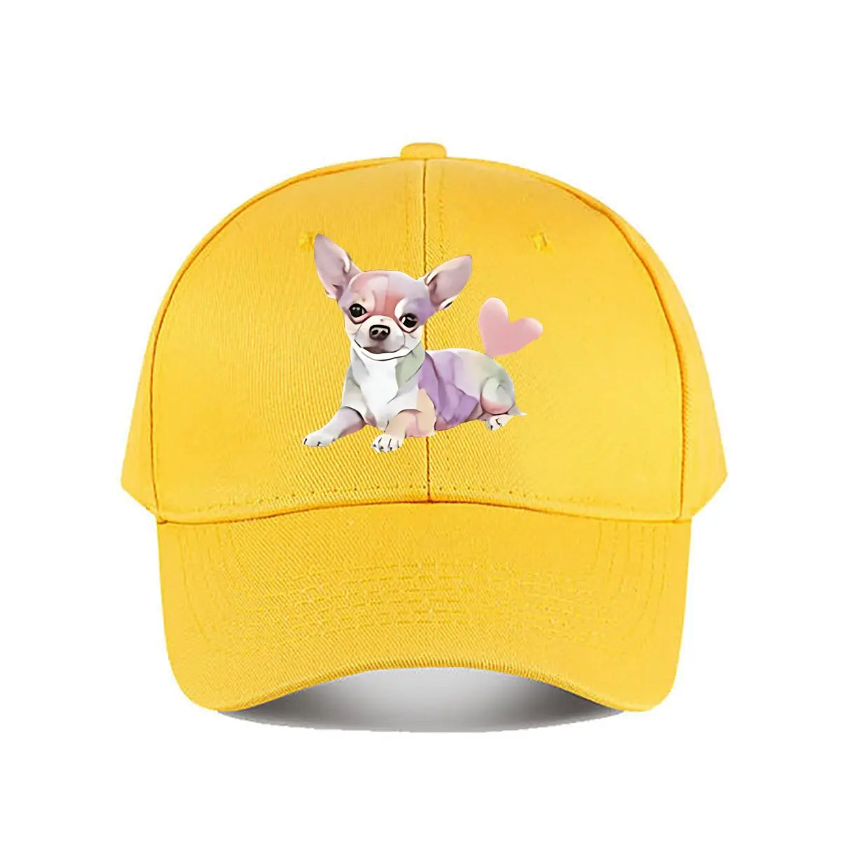 Colorful Chihuahua Heart Tail Baseball Cap