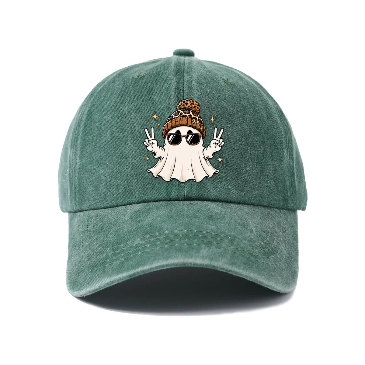 Cool Ghost with Sunglasses Graphic Baseball Cap
