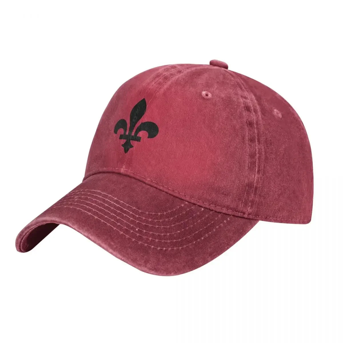 Quebec France Royal Washed Baseball Cap Fleur De Lis Lily