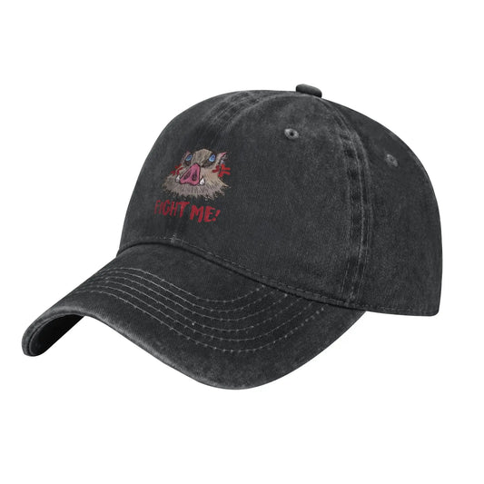 Inosuke Fight Me Men Women Baseball Cap Demon Slayer