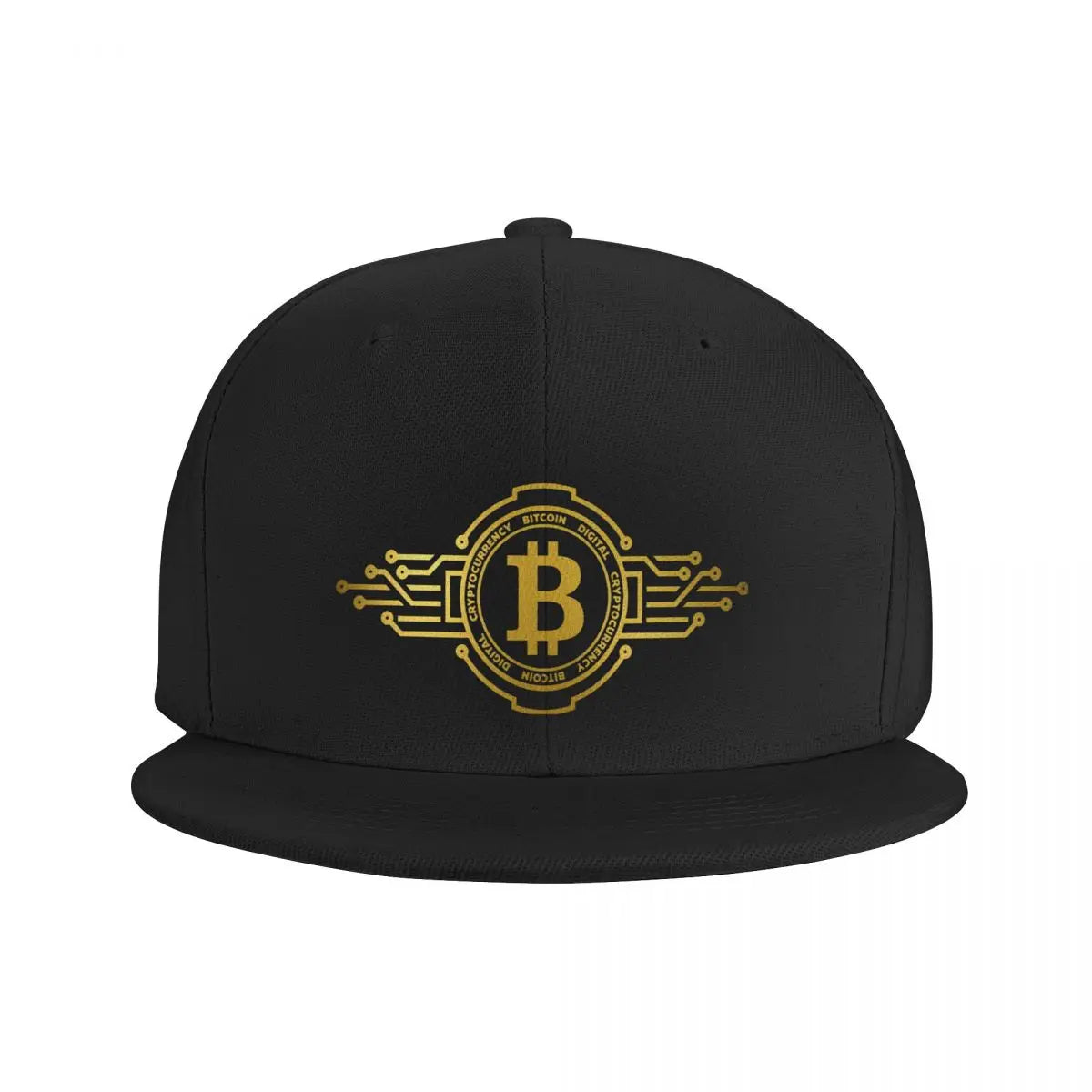 Bitcoin Crypto Currency Traders Gold Coin Snapback Cap Panama Hat