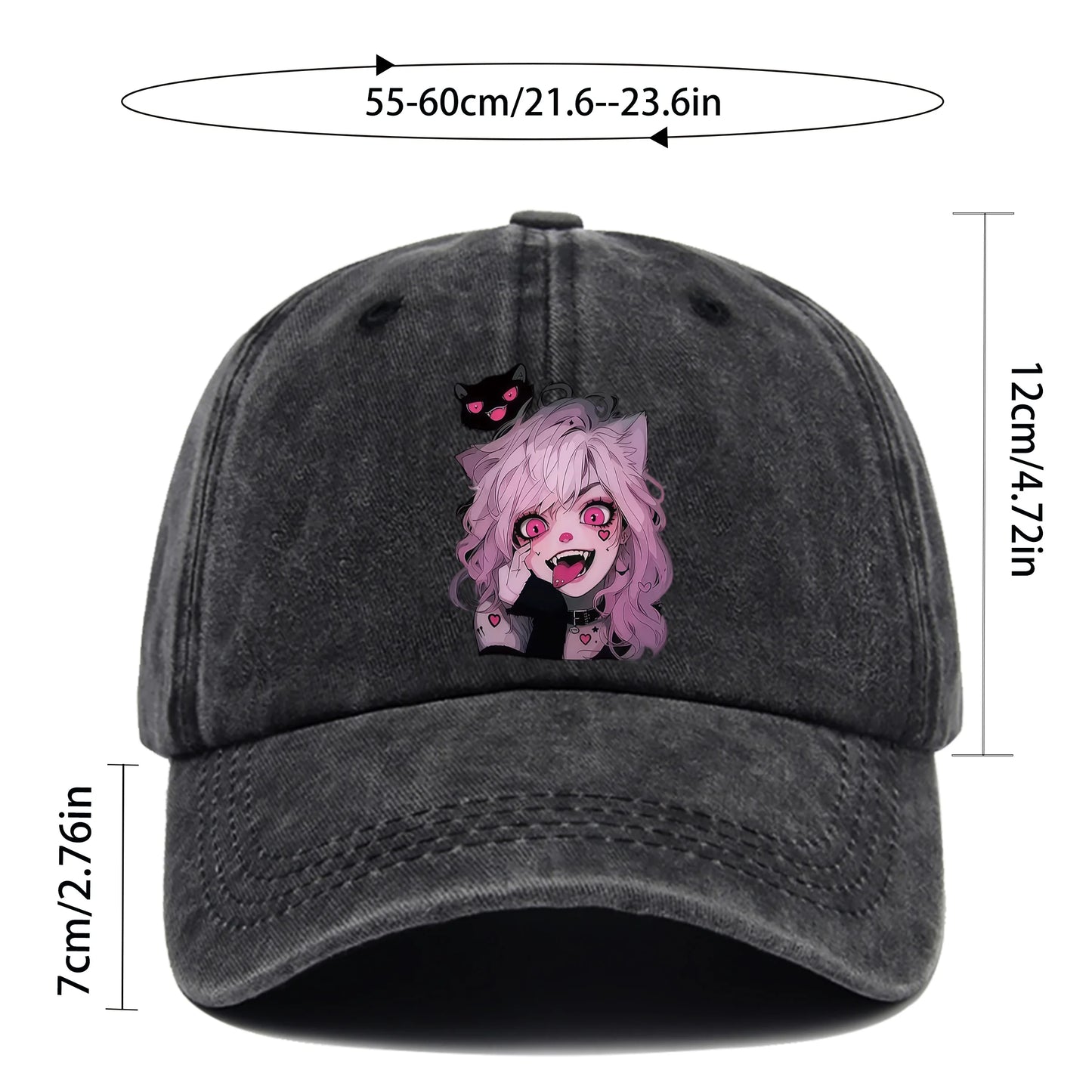 Anime Little Demon Cute Printed Pattern Baseball Cap