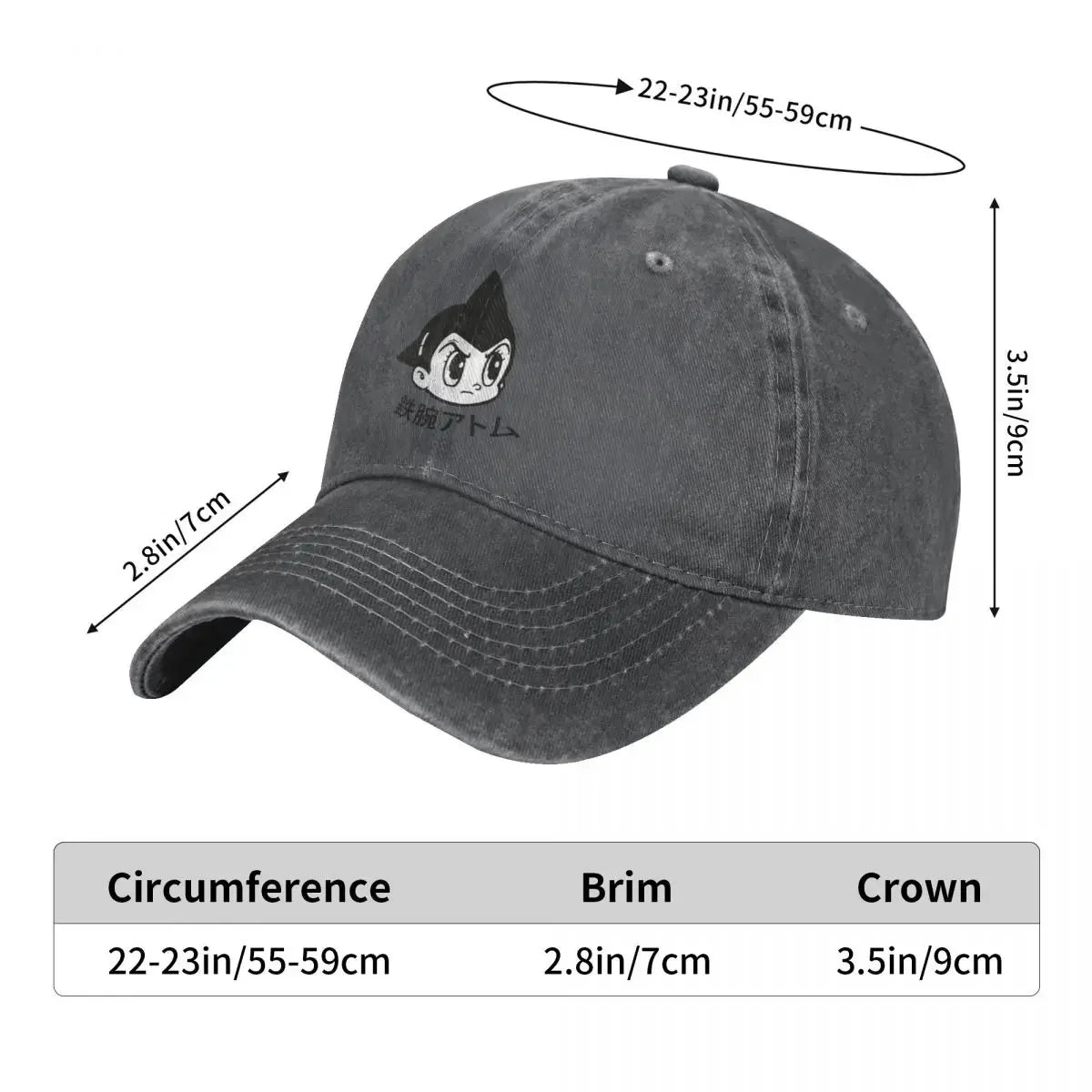 Astro Boy Manga Spring Summer Cap Dad Ponytail Baseball Cap