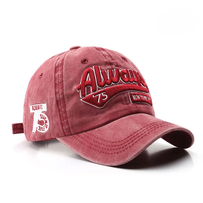 Retro Baseball Cap With 3D Embroidery “Always”