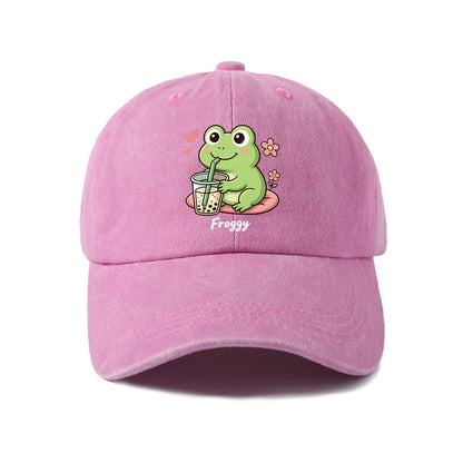 Cute Froggy Character Graphic Baseball Cap