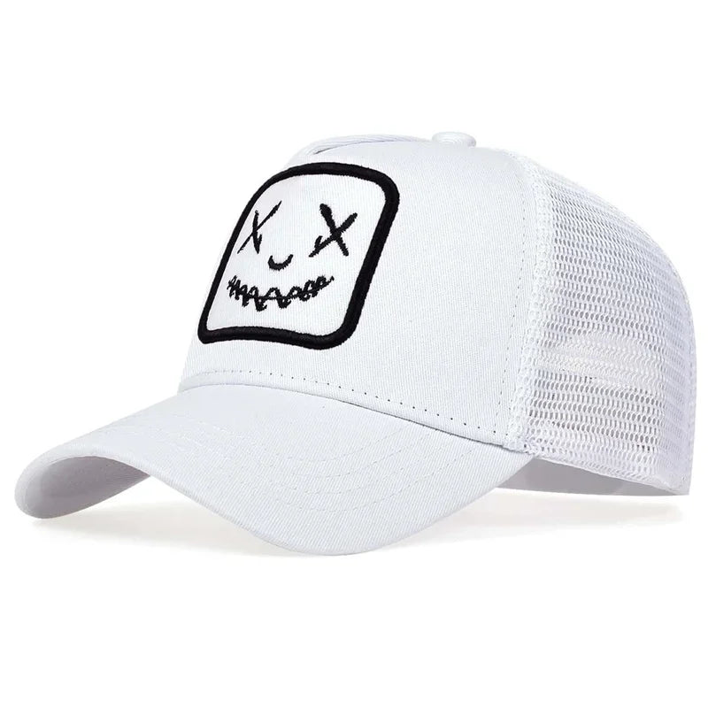 Men Women Smile Face Embroidery Baseball Caps