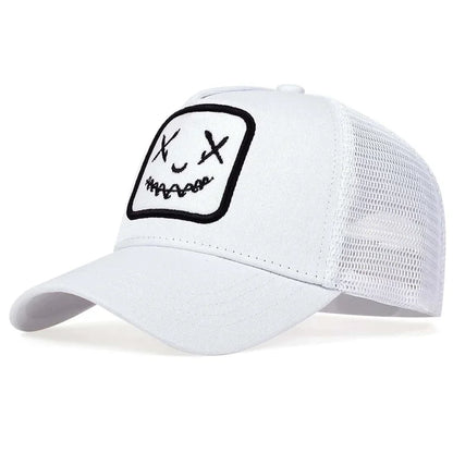 Men Women Smile Face Embroidery Baseball Caps