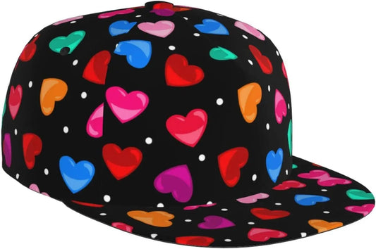 Cute Candy Hearts Trucker Snapback Hats For Men Women