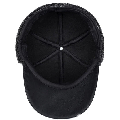 Winter New Men's Hat Imitation Leather Baseball Cap