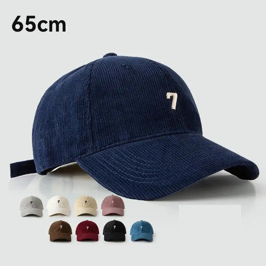 Winter 60-65 cm Large Size Corduroy Baseball Cap For Men Women