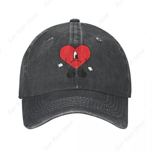 Bad Bunny Denim Baseball Cap Men Un Verano Sin Ti Music Cap Summer Autumn Vintage Casquette