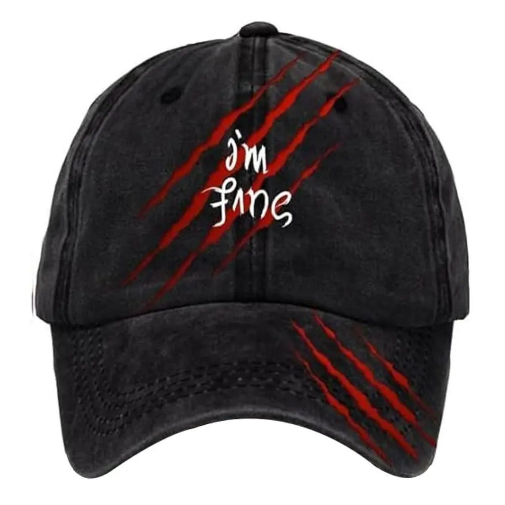 Trendy 3D Printed Halloween Hat Tie-Dye Horror Baseball Hat