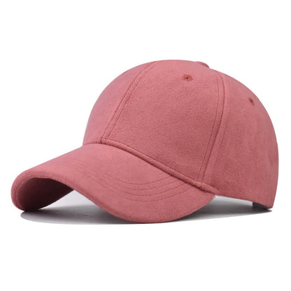 Vintage Faux Suede Baseball Cap