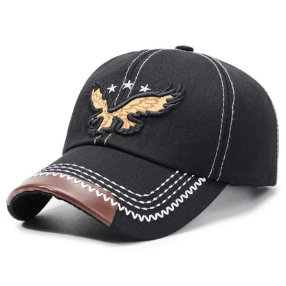 Fashionable Eagle-Embroidered Outdoor Sun Hat - Baseball Cap