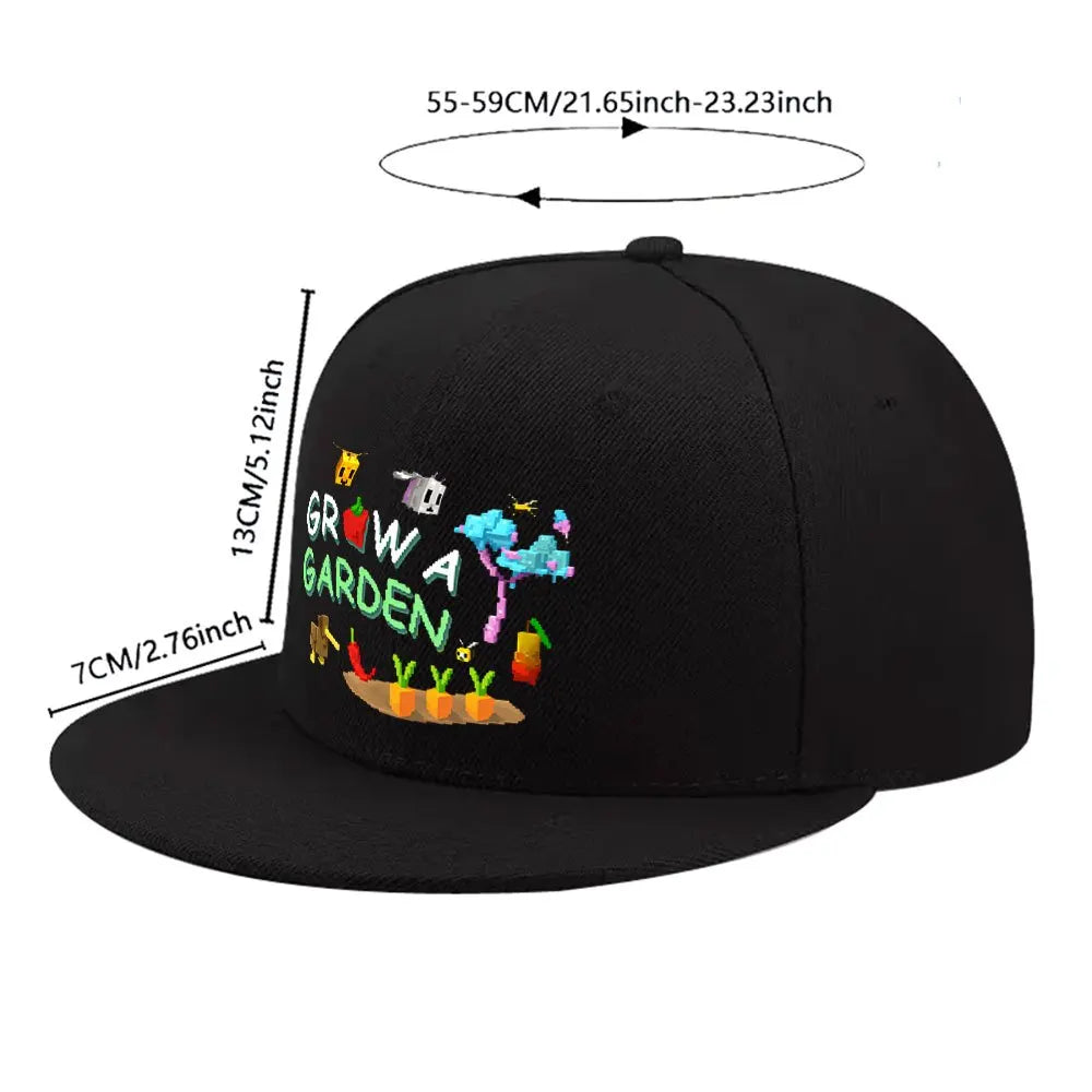 GROW A GARDEN Pixel Style Unisex All-Match Snapback Cap