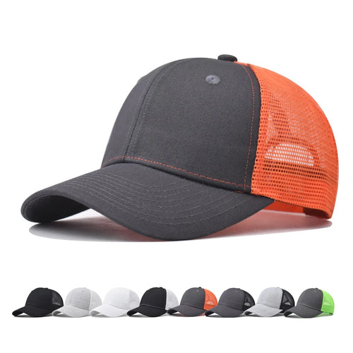 Baseball Cap Adult Net Cap Shallow Curved Eaves Hat Unisex Hip Hop Fitted Cap