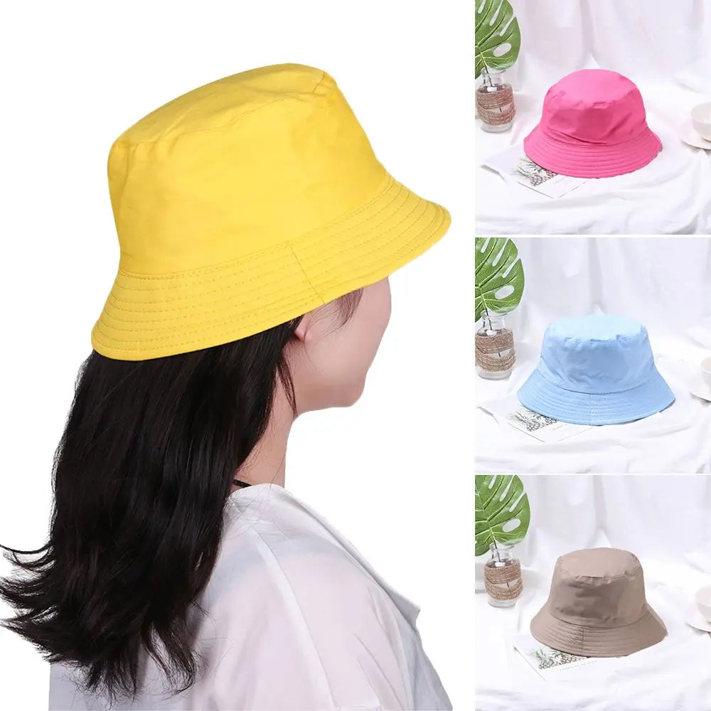 Spring Summer Panama Hat Anti-UV Foldable Bucket Hat Fisherman Cap