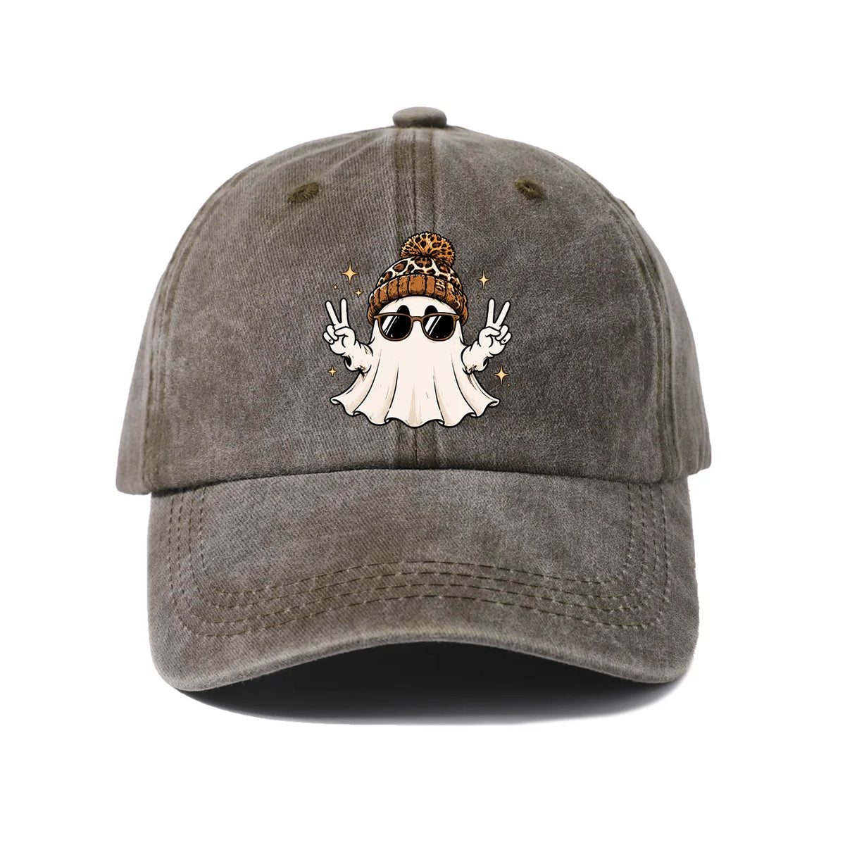 Cool Ghost with Sunglasses Graphic Baseball Cap