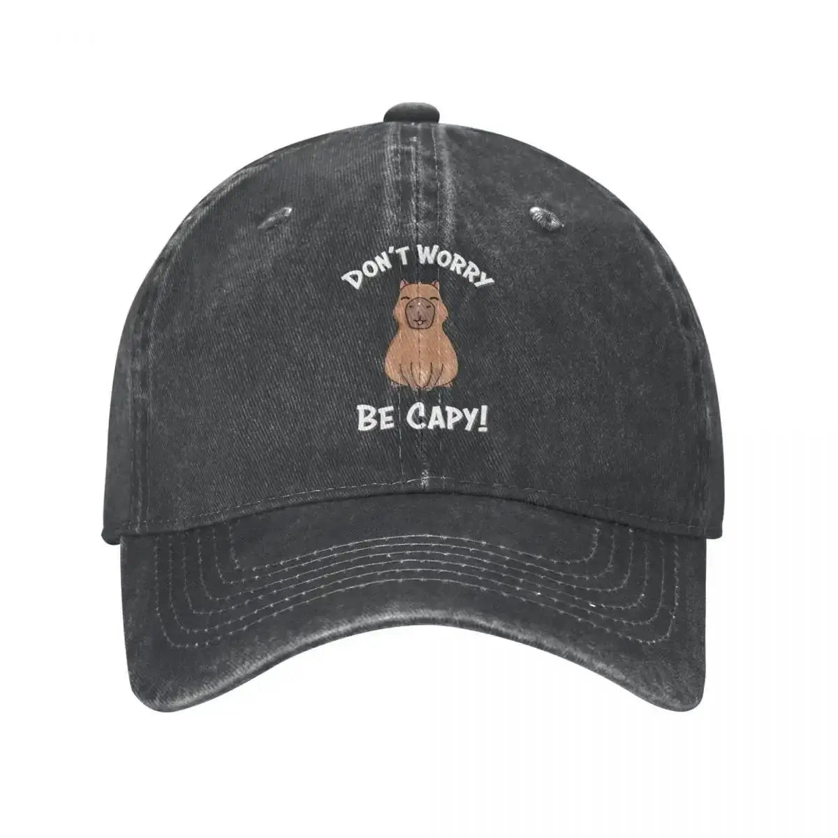 Don't Worry Be Capy Capybara Baseball Cap