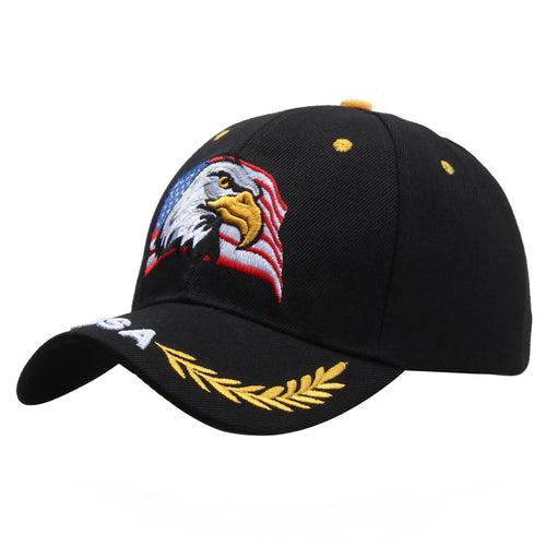 Eagle Flag Five Pointed Star Embroidered Baseball Cap