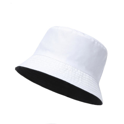 Double-sided Wearing Cap Solid Color Bucket Hat Men Women