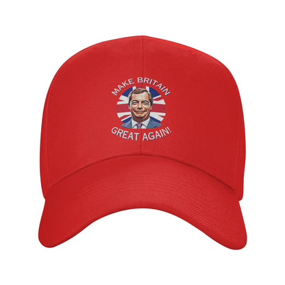 Support Nigel Farage Make Britain Great Again Casual Baseball Cap