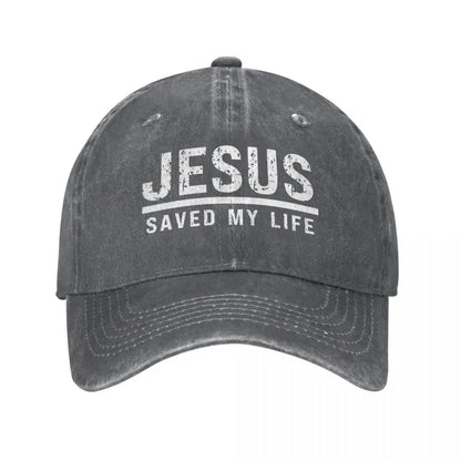 Jesus Saved My Life Ponytail Baseball Cap