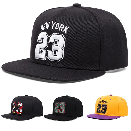 Digital 23 3D Embroidered Fashion Baseball Hat Sports Sunshade Hat Snapback Cap