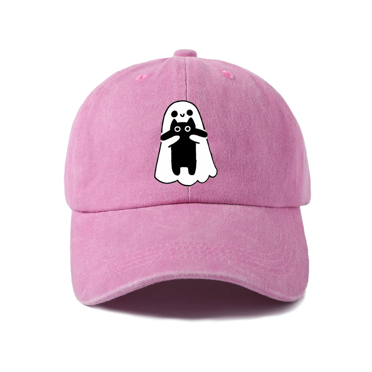Ghost In Necktie Graphic Baseball Cap