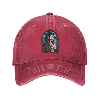 Pure Color Dad Hats Nezuko Kamado Baseball Caps Demon Slayer