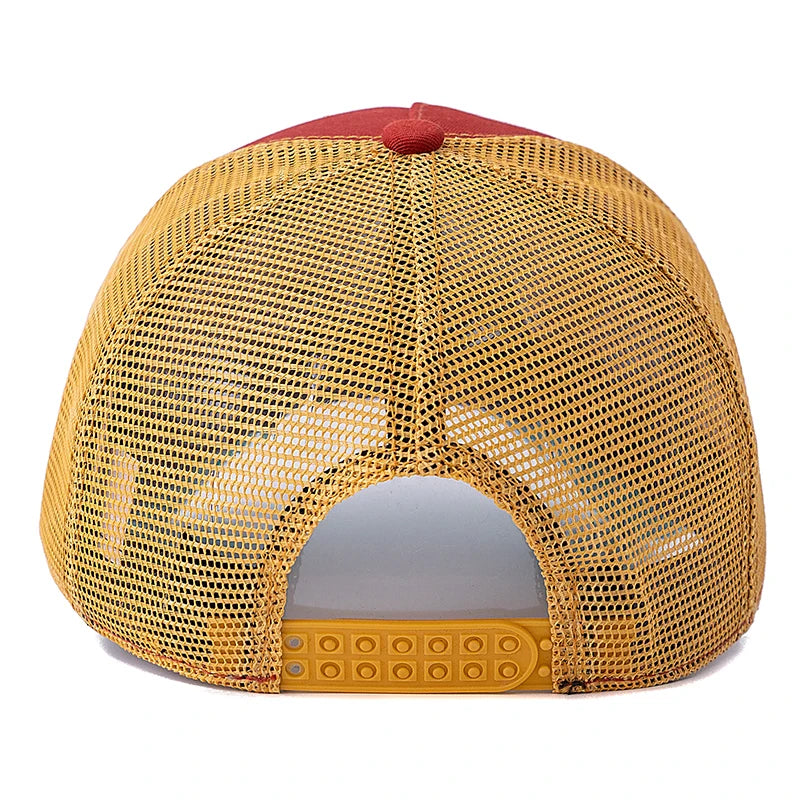 Unisex Football Pattern Mesh Summer Breathable Baseabll Cap