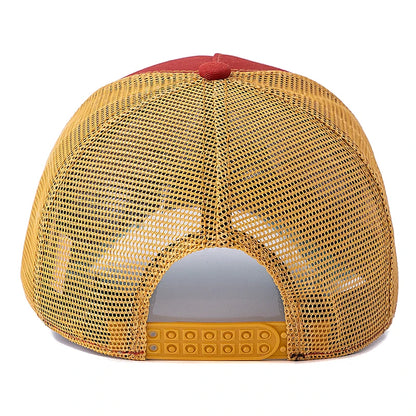 Unisex Football Pattern Mesh Summer Breathable Baseabll Cap