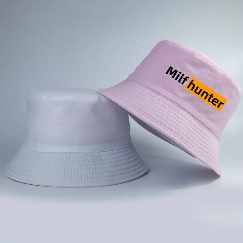 MILF Hunter Reversible Bucket Hat Adult Funny Streetwear Hip Hop Cap