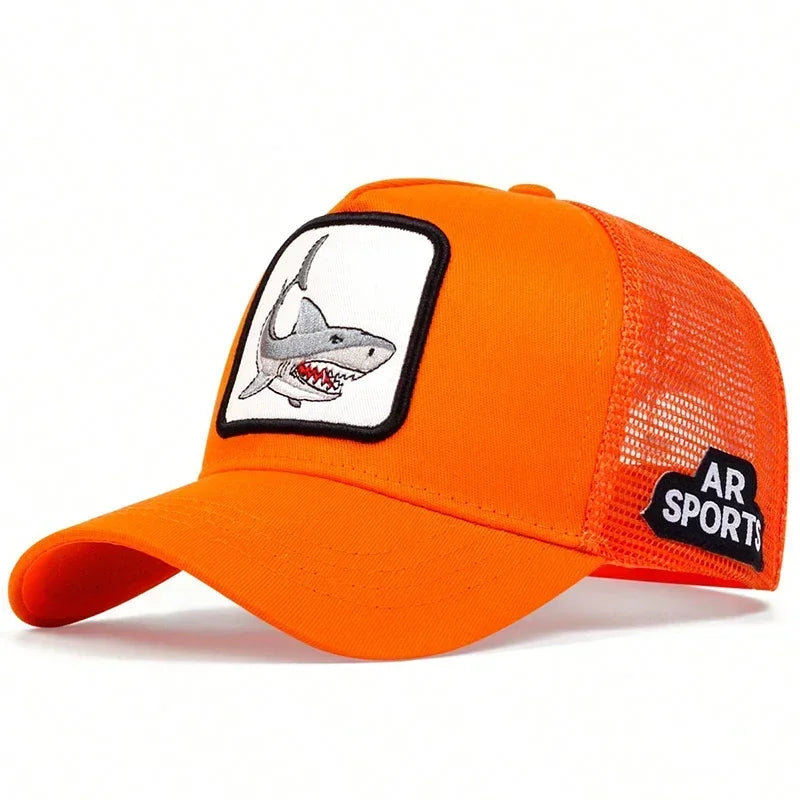 Unisex Shark Patch Embroidery Baseball Caps