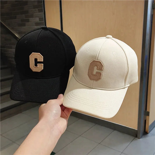 Simple Letter C Embroidered Baseball Caps