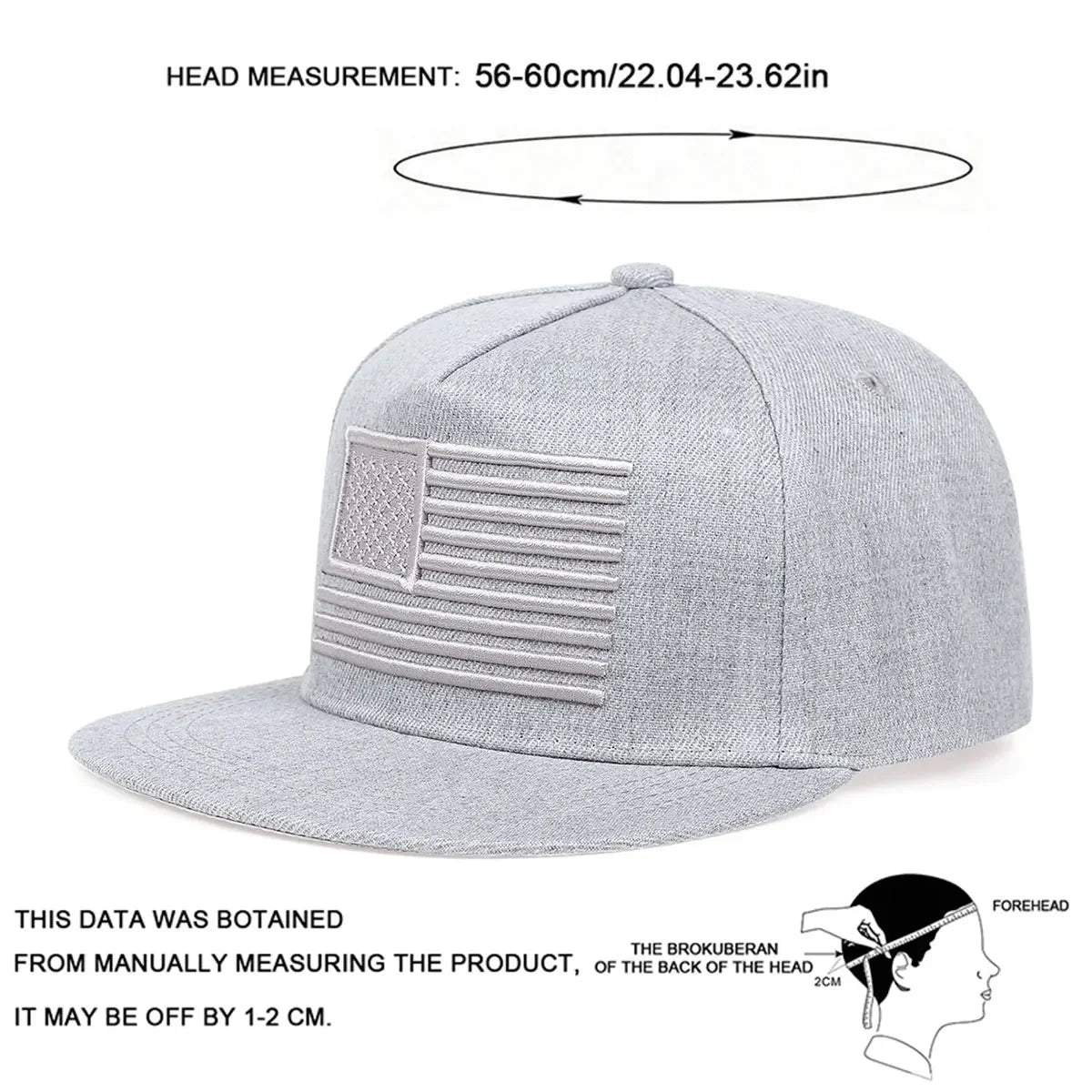 Unisex American Flag Embroidery Baseball Hats Snapback Caps