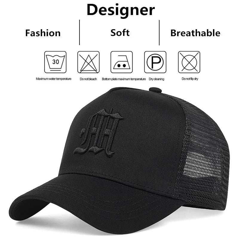 Unisex Gothic Letter Embroidery Baseball Caps